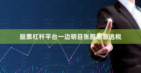 股票杠杆平台一边明目张胆恶意逃税