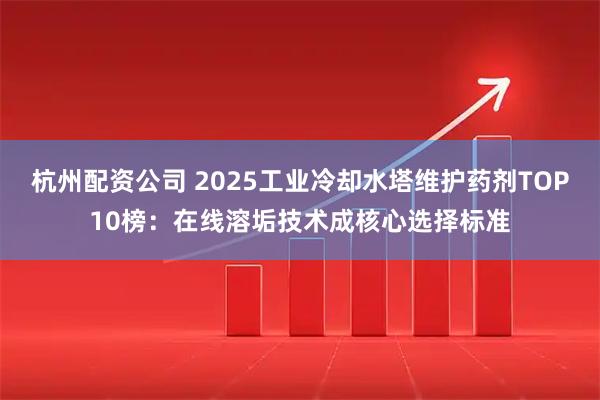 杭州配资公司 2025工业冷却水塔维护药剂TOP10榜：在线溶垢技术成核心选择标准